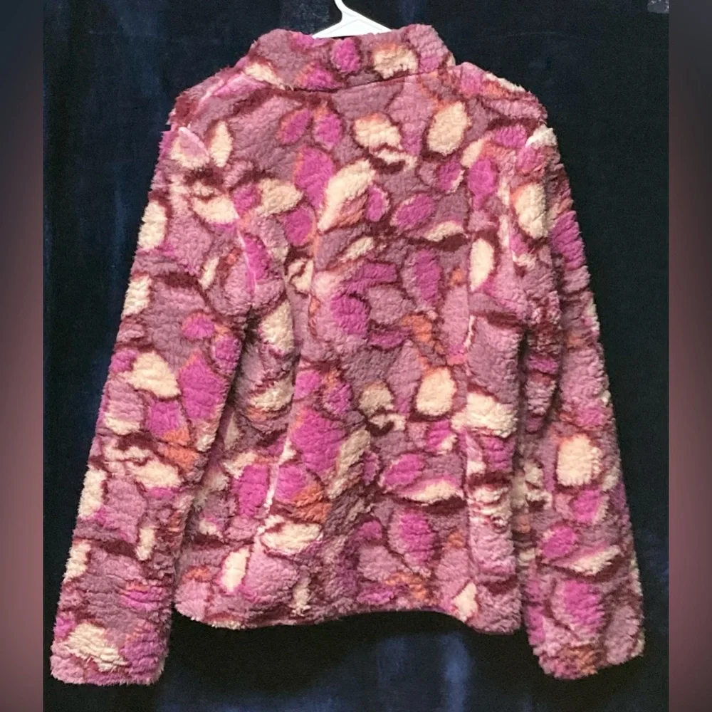 New Billabong Fuzzy Multicolor Zip-Up Jacket, size Medium - Picture 5 of 5